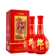 需抢券、PLUS会员：LANGJIU 郎酒 红花郎十 酱香型白酒 第四代 500ml*2