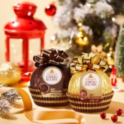 圣诞节礼物，Ferrero 费列罗 榛仁味 璀璨奢华小金球125g*2颗