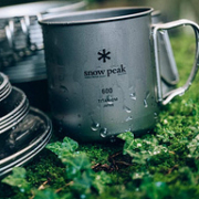 0税费！日本顶级户外品牌，Snow Peak 雪峰 MG-044R 可堆叠钛金属单层马克杯 600mL