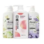ACCEN 澳雪 沐浴露套装 (白桃澄净清新600ml+花香美肌水漾百合花500ml+舒悦薰衣草500ml)