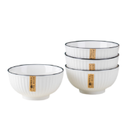 京东特价APP:康琴（KANGQIN） 陶瓷碗 4个4.5英寸