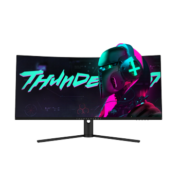 雷神 34英寸 WQHD 21:9带鱼 2K 144Hz 1Ms 曲面窄边 升降旋转底座 HDMI HDR电竞办公游戏显示器/电脑显示屏