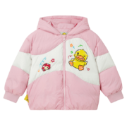 B.DuckB.duck小黄鸭童装男童冬装新款女童加厚短款卡通儿童羽绒服 阳光黄 140cm