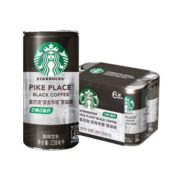 星巴克（Starbucks）派克市场 黑咖啡228ml*6罐 0糖0脂肪即饮咖啡(新老包装随机发货)