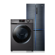 Haier/海尔冰洗套装 405升一级双变频T形门十字对开门冰箱+10公斤洗烘一体滚筒全自动洗衣机 【爆款套购】405升四门冰箱+10KG洗烘一体
