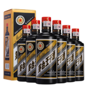 贵州茅台酒股份出品 茅台王子酒黑金53度酱香型白酒500ml高度商务送礼自饮 整箱6瓶装