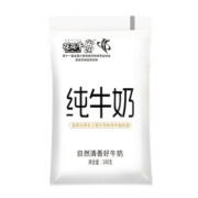 花花牛官方旗舰店纯奶全脂原奶透明袋装纯牛奶180g*12早餐儿童奶