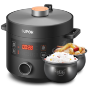 苏泊尔（SUPOR）智能电压力锅5L 球釜双胆 极光旋钮 低温烹饪 一键发酵 开盖收汁 SY-50YC8159Q 家用高压锅