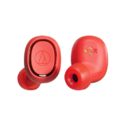 铁三角（Audio-technica） CK3TW 真无线蓝牙发烧入耳式耳机 蓝牙5.0 跑步耳麦 红色