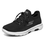 SKECHERS斯凯奇女鞋新款GO WALK 5休闲耐磨舒适运动鞋124010 黑色/白色 36