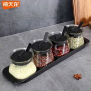 防水防潮！Citylong 禧天龙 调料罐 四个装配+4勺一托盘