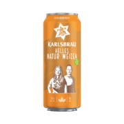 卡斯布鲁（KARLSBRÄU）小麦啤酒 500ml*24听 整箱装 德国进口 年货送礼