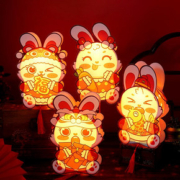 2个！pvc防水！兔子diy手提花灯