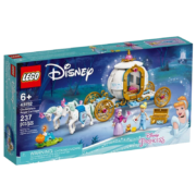 乐高（LEGO）迪士尼系列 冰雪奇缘城堡电影周边 儿童玩具积木 新年礼物送女孩 灰姑娘仙蒂的皇家马车
