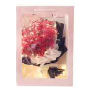 Para Ella 红色满天星花束 永生花满天星花束平安夜圣诞节礼物表白永生花鲜花生日礼物纪念日送女友送闺蜜