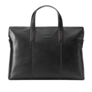 Samsonite/新秀丽公文包男士大容量商务手提包头层牛皮笔记本电脑包 送老公送男友 TK9*09001 黑色