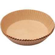莱妙依 空气炸锅专用纸盘家用耐高温吸油纸垫食物烤箱烘焙硅油纸烧烤圆形 50片装本色