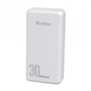 羽博（Yoobao） 充电宝30000毫安大容量超级快充移动电源PD20W适用于苹果华为小米安卓  【22.5W快充+PD18W双向快充】雪山白