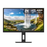 AOC 电脑显示器 31.5英寸 2K高清10Bit色彩 IPS技术微边框 Type-C接口 65W反充笔记本 双向旋转升降 Q32P2C