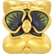 周生生 黄金转运珠 Charme文化祝福国风貔貅葫芦足金串珠 不含手绳 组合单颗 定价 92661C蝴蝶兰