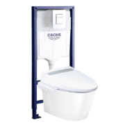 高仪（GROHE） 进口壁挂式马桶套装 德产暗装入墙式水箱 除臭烘干智能盖板7M99