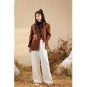 限尺码：PEACEBIRD 太平鸟 小鹿斑比联名 女士双面呢外套