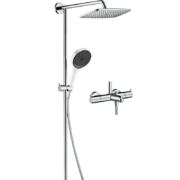 汉斯格雅（Hansgrohe） 双飞雨恒温花洒240超大顶喷带下出水龙头淋浴管套装多功能淋浴器 旗舰升级款：26777手持升级境雨