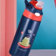 PLUS会员：富光 乐语系列儿童保温杯  蓝色小恐龙 430ml