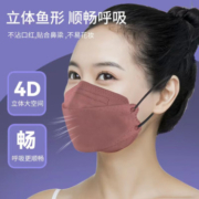 战立克柳叶形KN95口罩一次性防护鱼嘴型口罩 鱼嘴100片【白色】