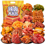 PLUS会员、概率券：比比赞 辣卤零食大礼包60包