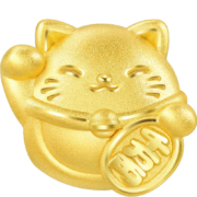 周生生黄金转运珠 Charme文化祝福招财福猫足金串珠  92307C定价
