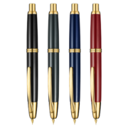 百乐（PILOT） Capless梦幻钢笔按压伸缩18K金尖FC-1500金属笔杆 金黑色-FC-1500RG F尖/约0.4-0.5mm日常书写用