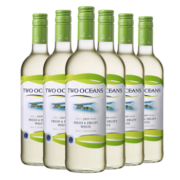 双洋（TWO OCEANS）南非 清爽果香干白葡萄酒 750ml 整箱