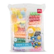 得力(deli)24色超轻粘土 儿童玩具生日礼物黏土彩泥橡皮泥 美术手工DIY制作太空沙 袋装圣诞礼物  67818