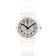 斯沃琪（Swatch）瑞士手表 时光系列洁白之物时尚简约 男女石英表GW194