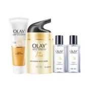 88VIP：OLAY 玉兰油 多效面霜 4件套(乳液透亮洁面乳100g+多效修护醒肤水50ml*2+多效修护面霜50g)