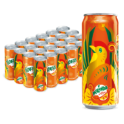 限地区、PLUS会员：pepsi  美年达可乐 Mirinda  橙味汽水 碳酸饮料 细长罐330ml*24听*2件