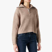 G-STAR RAW Skipper 女士羊毛混纺短款半拉链针织衫 D20607  直邮含税到手￥412.81