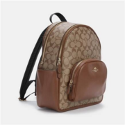 COACH 蔻驰 COURT系列女士经典老花双肩背包