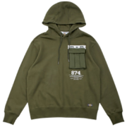 限尺码：Dickies 印花连帽卫衣 军绿色 S