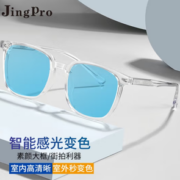 PLUS会员！JingPro 镜邦 平光无度数变色镜片+时尚超轻钛架/合金/TR多款可选