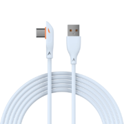 惠寻 京东 Type-C 全兼容弯头TPE注塑软胶线 白色 1m 2条装