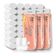 PLUS会员：洁柔无芯卷纸70g家庭装卫生纸厕加厚立体压花 70g*12卷/3提共36卷
