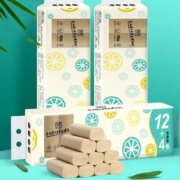 DELLBOO 良布 竹雅本色竹纤维无芯卷纸 4层*32卷