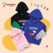 Snoopy 史努比 中大童假两件时尚连帽卫衣（105~150码）6色