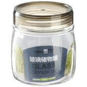 京东特价APP、有券的上：LONGSTAR 龙士达 LJ-0699 加厚圆形玻璃保鲜罐 香槟色 700ml