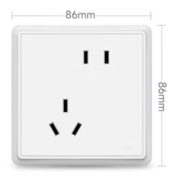 20点开始、PLUS会员：Schneider Electric 施耐德电气 智意系列 经典白色错位五孔单只装*40件