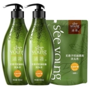 88VIP：seeyoung 滋源 无硅油无患子控油洗发水 400ml*2+补充装235ml