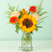 REFLOWER 花点时间 旭日暖阳-混合花束