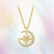CHOW TAI SENG 周大生 女士925银星月项链 S1PC0227